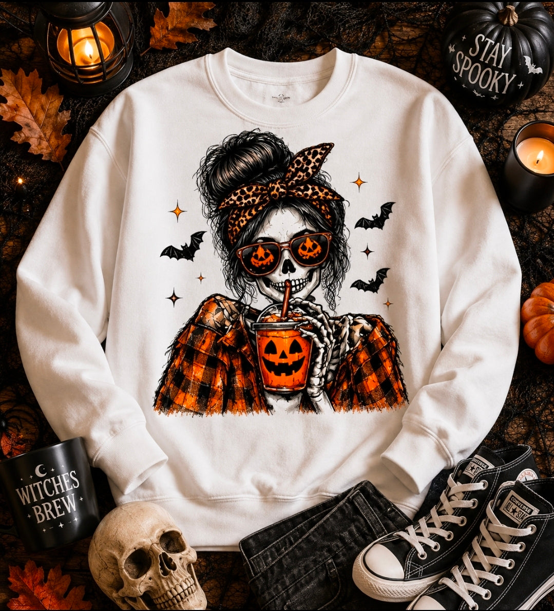 Spooky Season Flannel Skelly